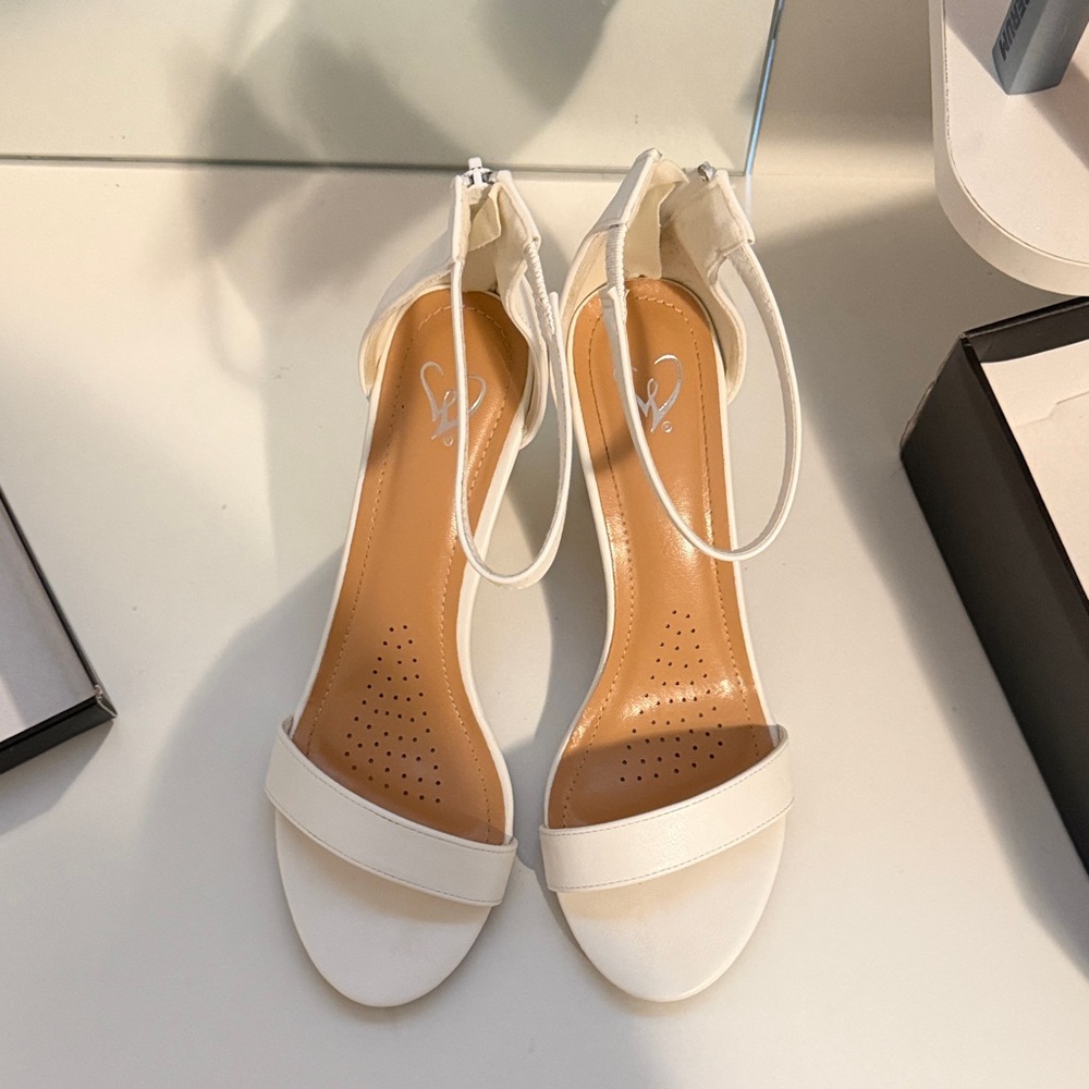 Windsor White Strappy Heels